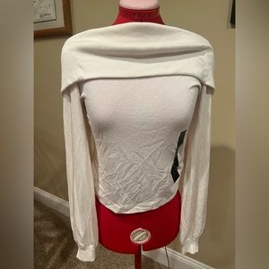 Banana Republic Off The Shoulder Long Sleeve Top